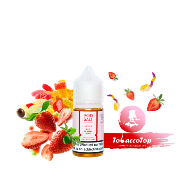 سالت پاد سالت پاستیل خرسی توت فرنگی | POD SALT Nexus Red Gummy Bear