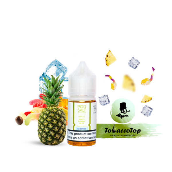 سالت پاد سالت طعم  آدامس خرسی یخ | PODSALT WHITE GUMMY BEAR ICE